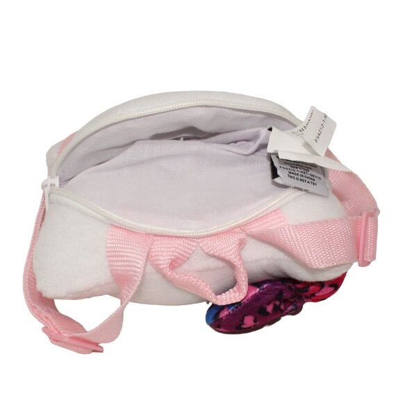 Retired Sanrio Hello Kitty Plush Zipper Backpack Pink Leopard Cheetah Print 14" - Picture 3 of 6